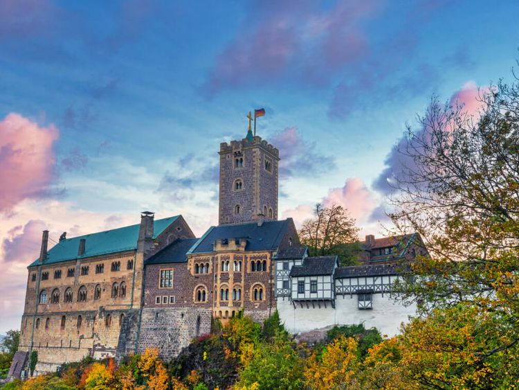 Panoramaaufnahme der Wartburg in Eisenach