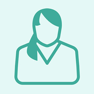 Dr. Ionela Dumbraveanu-Ionut Stilisiertes grünes Person-Symbol mit Silhouette eines Kopfes und Schultern auf hellgrünem Hintergrund